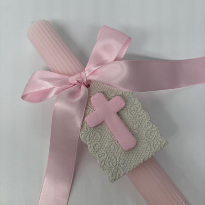 Pink Easter Palm Sunday Candle Lambatha Orthodox Easter