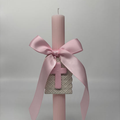 Pink Easter Palm Sunday Candle Lambatha Orthodox Easter