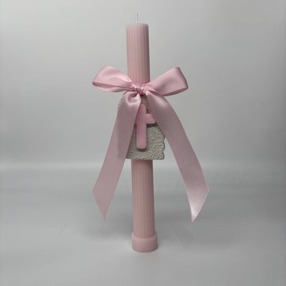Pink Easter Palm Sunday Candle Lambatha Orthodox Easter