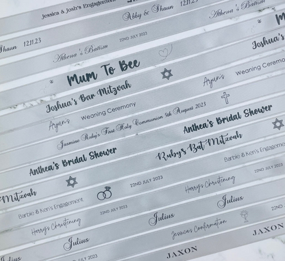 CUSTOM PRINT RIBBON WHITE