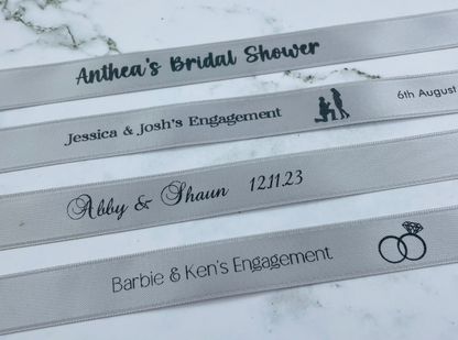 CUSTOM PRINT RIBBON SILVER