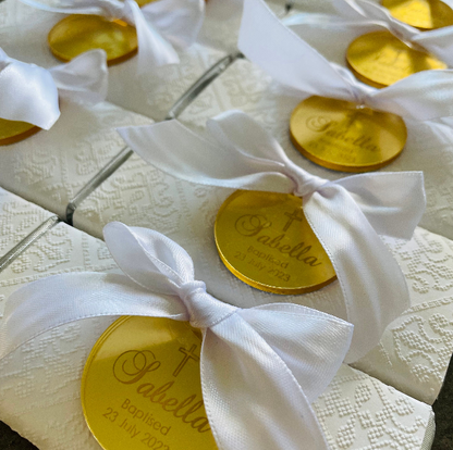 MINI CHOCOLATE BAR WITH PERSONALISED TAG FAVOR BOMBONIERE
