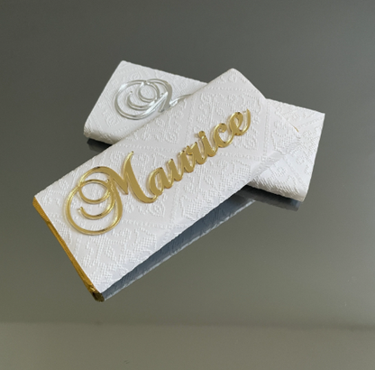 MINI CHOCOLATE BAR FAVOR WITH BAROQUE NAME PLAQUE