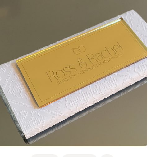 MINI CHOCOLATE BAR FAVOR WITH PLAQUE