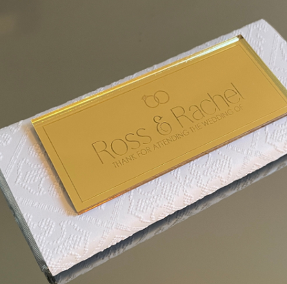 MINI CHOCOLATE BAR FAVOR WITH PLAQUE