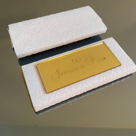 MINI CHOCOLATE BAR FAVOR WITH PLAQUE