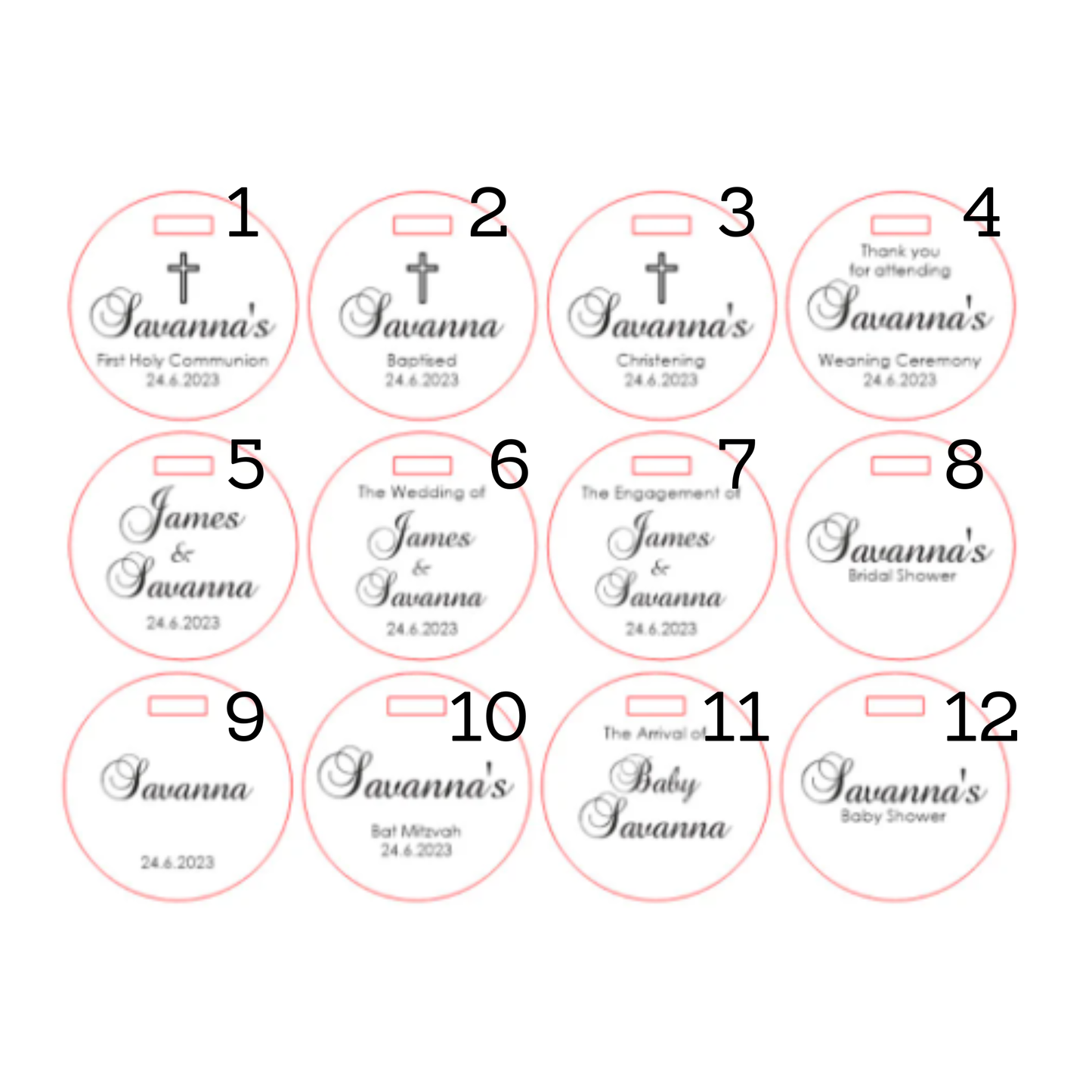 MINI CHOCOLATE BAR WITH PERSONALISED TAG FAVOR BOMBONIERE