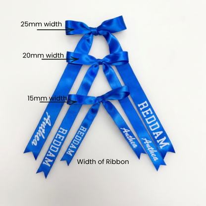 VARSITY SCRIPT HAIR RIBBONS