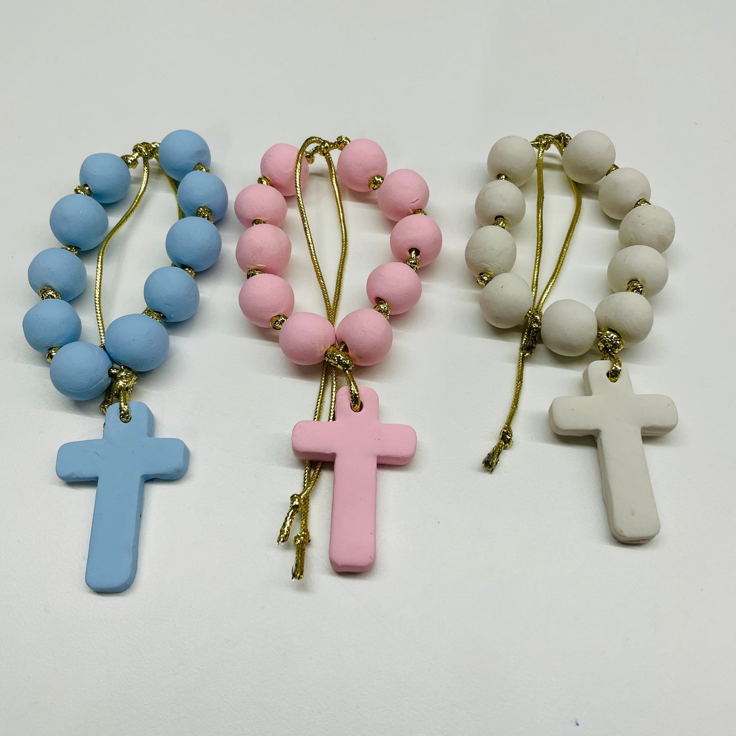 CLAY BEADS BOMBONIERE PERSONALISED TAG READY MADE BOXED