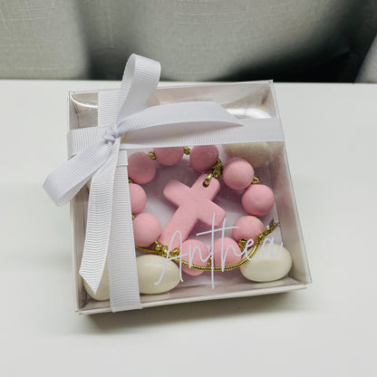 CLAY BEADS BOMBONIERE PERSONALISED READY MADE BOXED