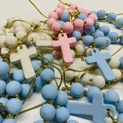 CLAY BEADS BOMBONIERE PERSONALISED TAG READY MADE BOXED