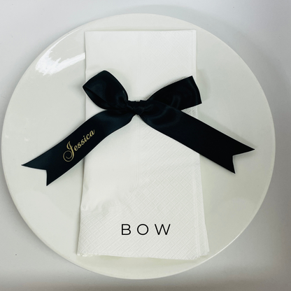 PERSONALISED CUSTOM PRINT RIBBON PLACE CARDS 25M BLACK