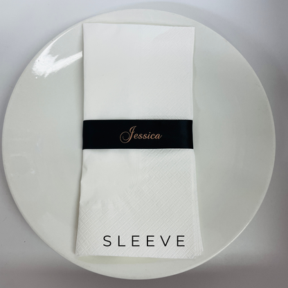 PERSONALISED CUSTOM PRINT RIBBON PLACE CARDS 25M BLACK
