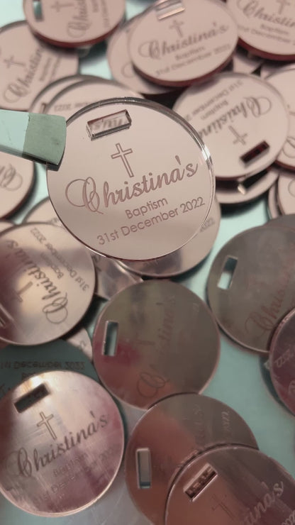 10 X PERSONALISED ACRYLIC NAME TAGS