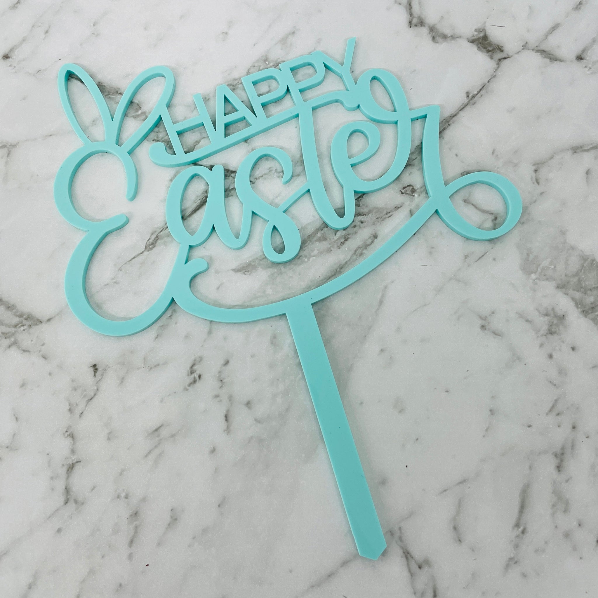 HAPPY EASTER CAKE TOPPER SPEARMINT x 6