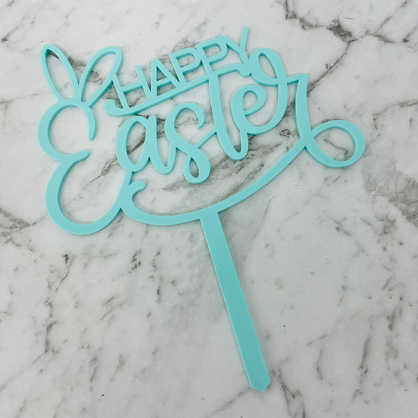 HAPPY EASTER CAKE TOPPER SPEARMINT x 6