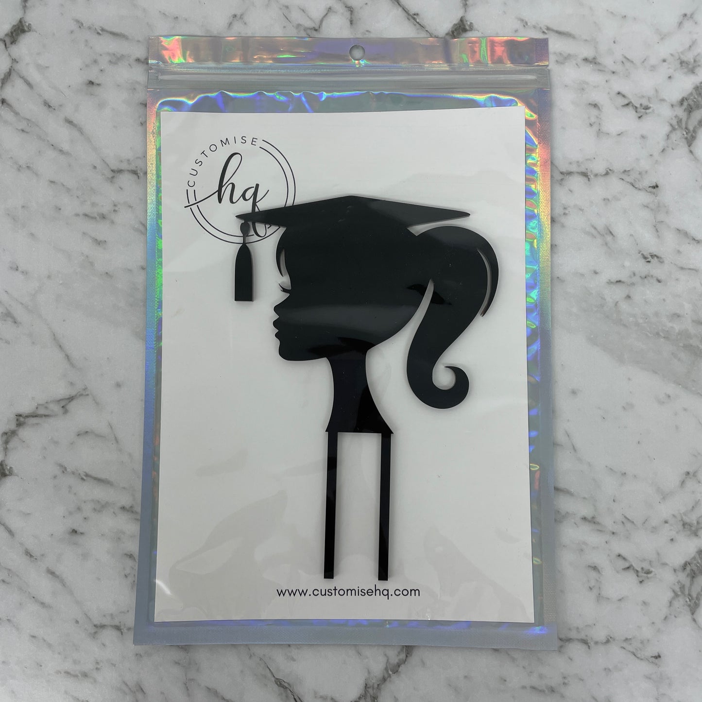 GRADUATION GIRL CAKE TOPPER