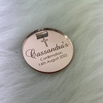 10 X PERSONALISED ACRYLIC NAME TAGS