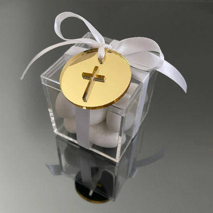 10 X ACRYLIC TAG CROSS CUT OUT