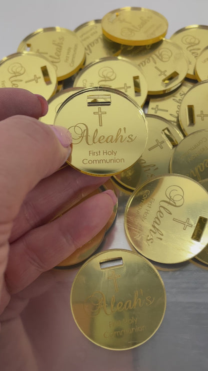 10 X PERSONALISED ACRYLIC NAME TAGS