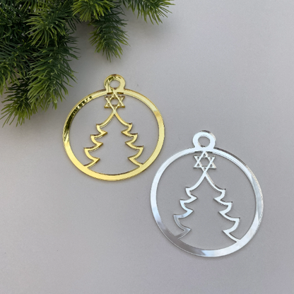 HANUKKAH CHRISTMAS TREE STAR OF DAVID BAUBLE