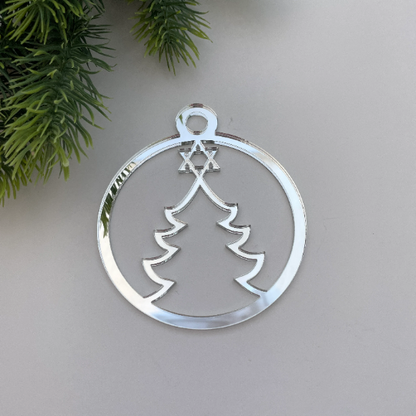 HANUKKAH CHRISTMAS TREE STAR OF DAVID BAUBLE