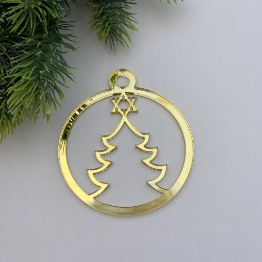 HANUKKAH CHRISTMAS TREE STAR OF DAVID BAUBLE