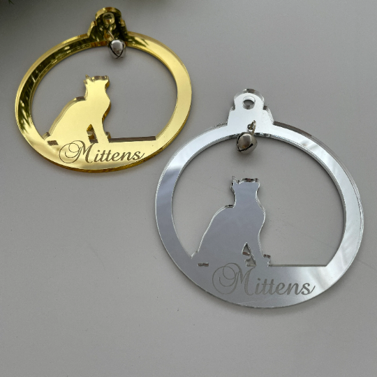 CUSTOM CAT CHRISTMAS BAUBLE