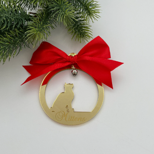 CUSTOM CAT CHRISTMAS BAUBLE