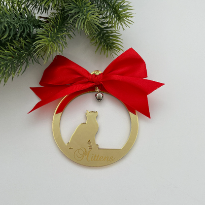 CUSTOM CAT CHRISTMAS BAUBLE