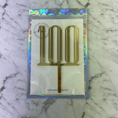 100TH BIRTHDAY ACRYLIC CAKE TOPPER