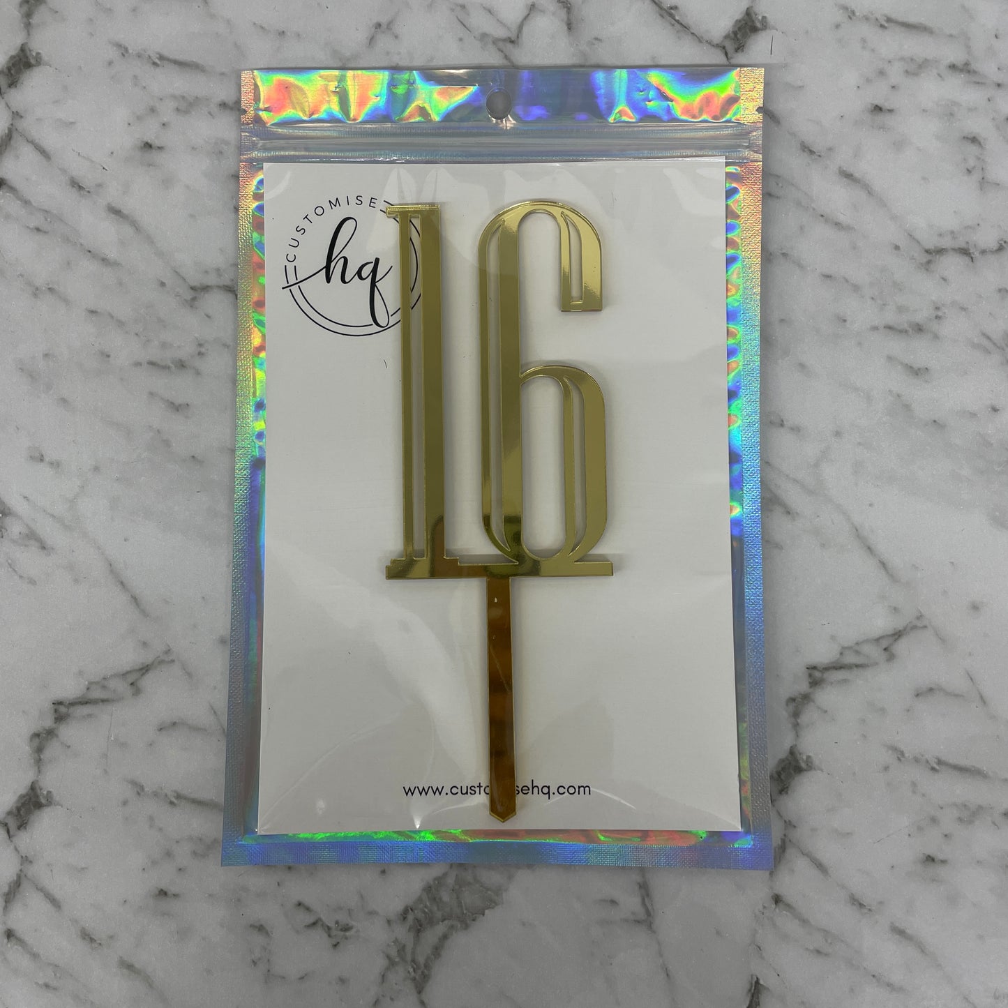 16TH BIRTHDAY ACRYLIC CAKE TOPPER