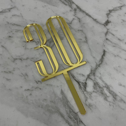 30TH BIRTHDAY ACRYLIC CAKE TOPPER