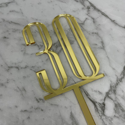 30TH BIRTHDAY ACRYLIC CAKE TOPPER