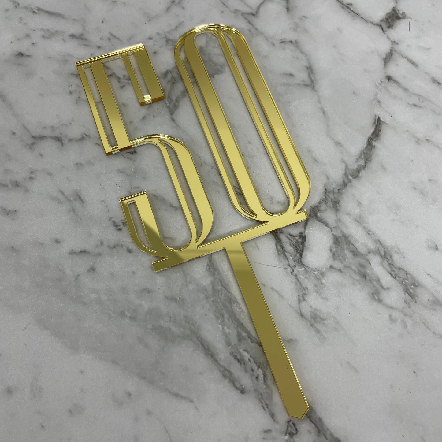 50TH BIRTHDAY ACRYLIC CAKE TOPPER