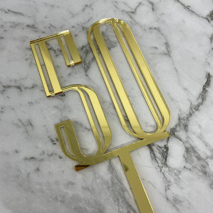 50TH BIRTHDAY ACRYLIC CAKE TOPPER