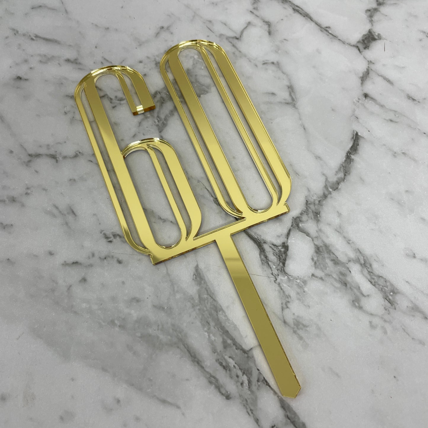 60TH BIRTHDAY ACRYLIC CAKE TOPPER