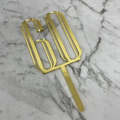 60TH BIRTHDAY ACRYLIC CAKE TOPPER