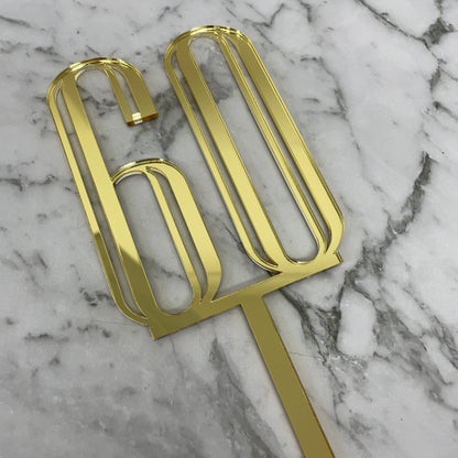 60TH BIRTHDAY ACRYLIC CAKE TOPPER