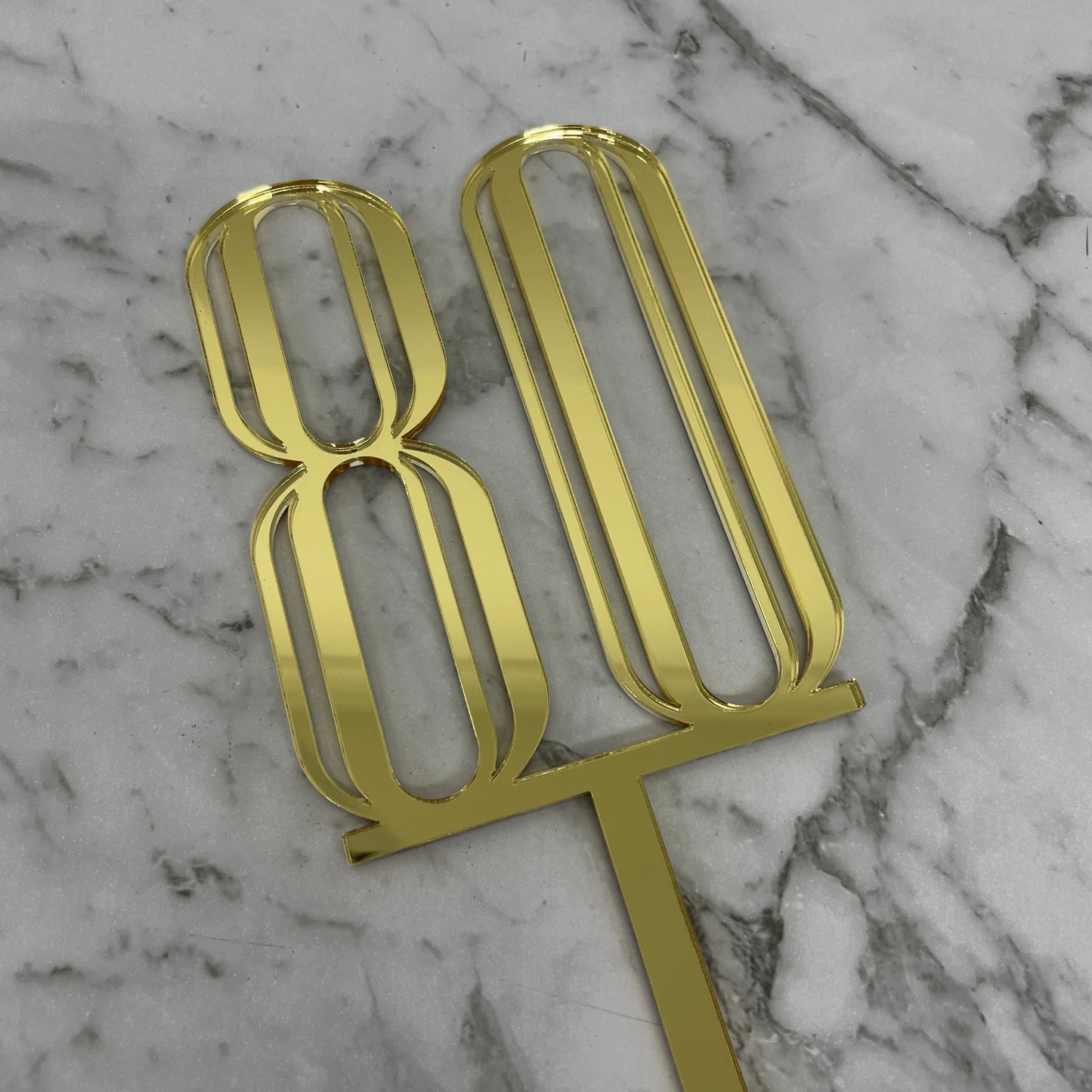 80TH BIRTHDAY ACRYLIC CAKE TOPPER