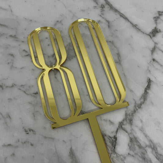 80TH BIRTHDAY ACRYLIC CAKE TOPPER