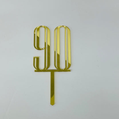 90TH BIRTHDAY ACRYLIC CAKE TOPPER