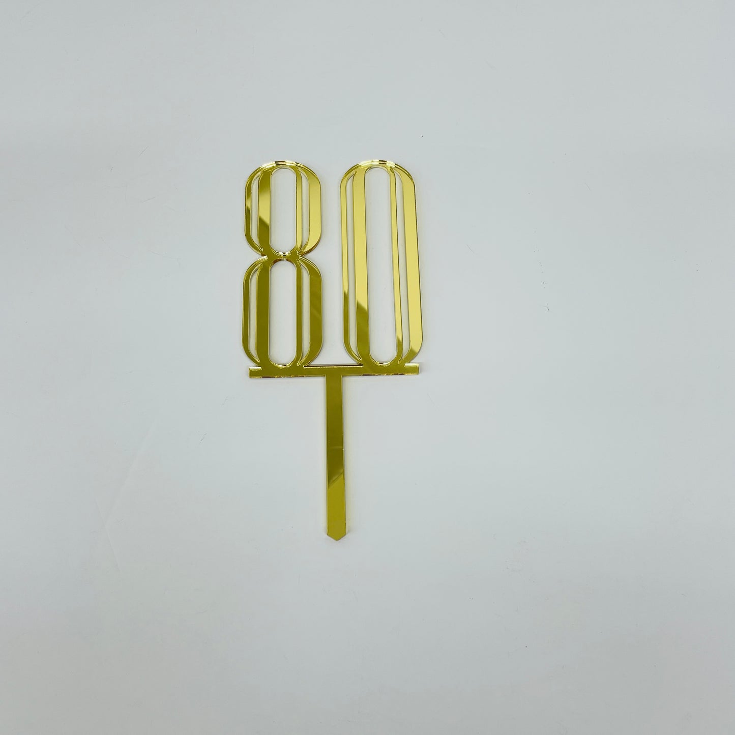 80TH BIRTHDAY ACRYLIC CAKE TOPPER