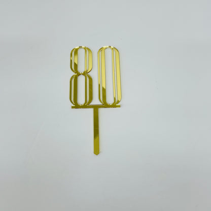 80TH BIRTHDAY ACRYLIC CAKE TOPPER