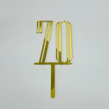 70TH BIRTHDAY ACRYLIC CAKE TOPPER