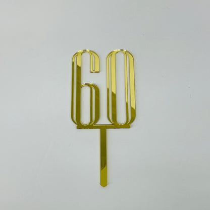 60TH BIRTHDAY ACRYLIC CAKE TOPPER