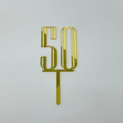 50TH BIRTHDAY ACRYLIC CAKE TOPPER