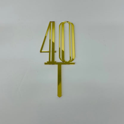 40TH BIRTHDAY ACRYLIC CAKE TOPPER