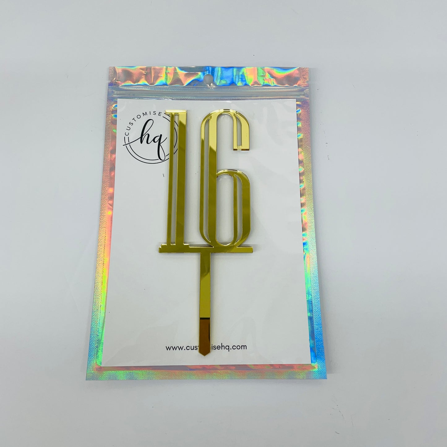 16TH BIRTHDAY ACRYLIC CAKE TOPPER