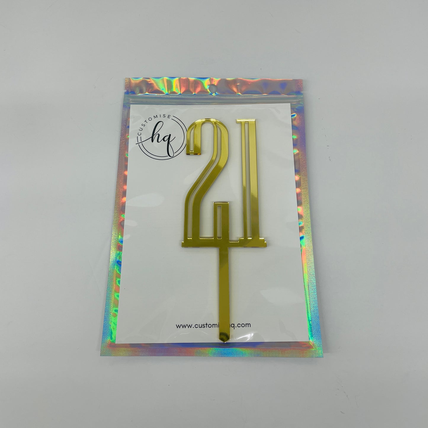 21ST BIRTHDAY ACRYLIC CAKE TOPPER
